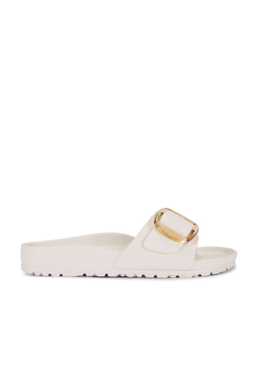 New BIRKENSTOCK Madrid Big Buckle Eva Sandal in Eggshell slip-on